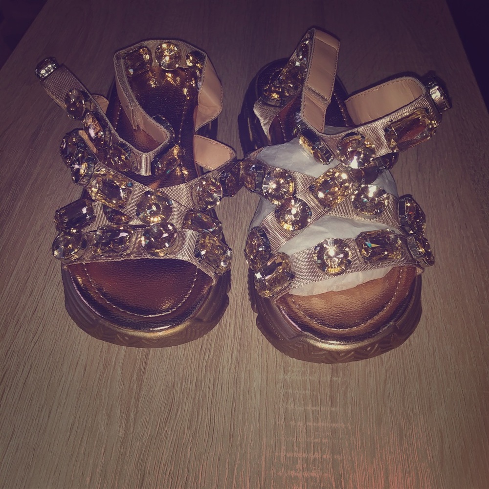 Jewel Sandals (Rose Gold)